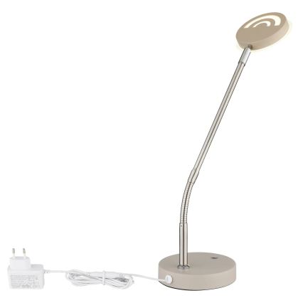 Globo - LED reguliuojamas jutiklinis stalinis šviestuvas LED/6,5W/230V 2700/3350/4000K smėlio spalvos
