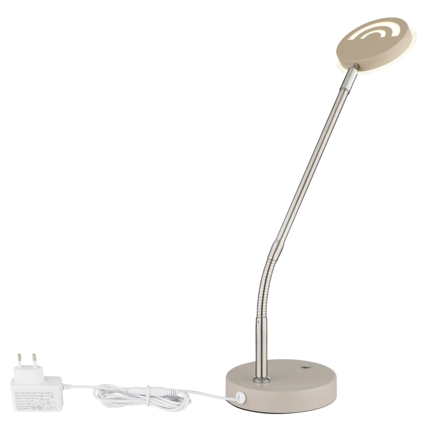 Globo - LED reguliuojamas jutiklinis stalinis šviestuvas LED/6,5W/230V 2700/3350/4000K smėlio spalvos