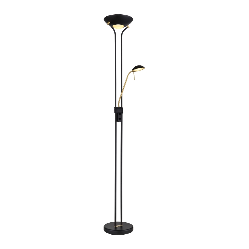 Globo - LED reguliuojama pastatoma lempa LED/20W/230V + LED/5,5W 3000K juoda/auksinė
