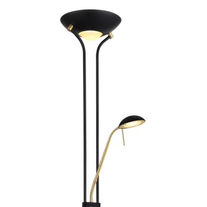 Globo - LED reguliuojama pastatoma lempa LED/20W/230V + LED/5,5W 3000K juoda/auksinė