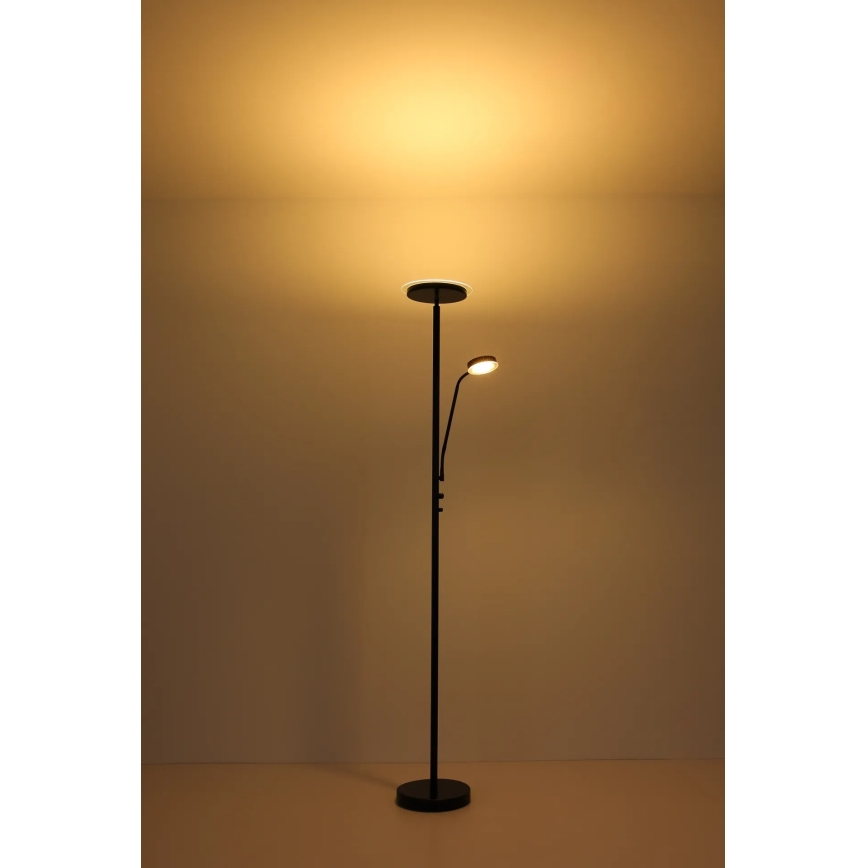 Globo - reguliuojama LED grindinė lempa LED/18,5W/230V + LED/4,5W 3000K juoda