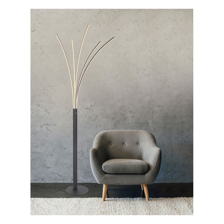 Globo - LED reguliuojama jutiklinė grindinė lempa LED/36W/230V juoda