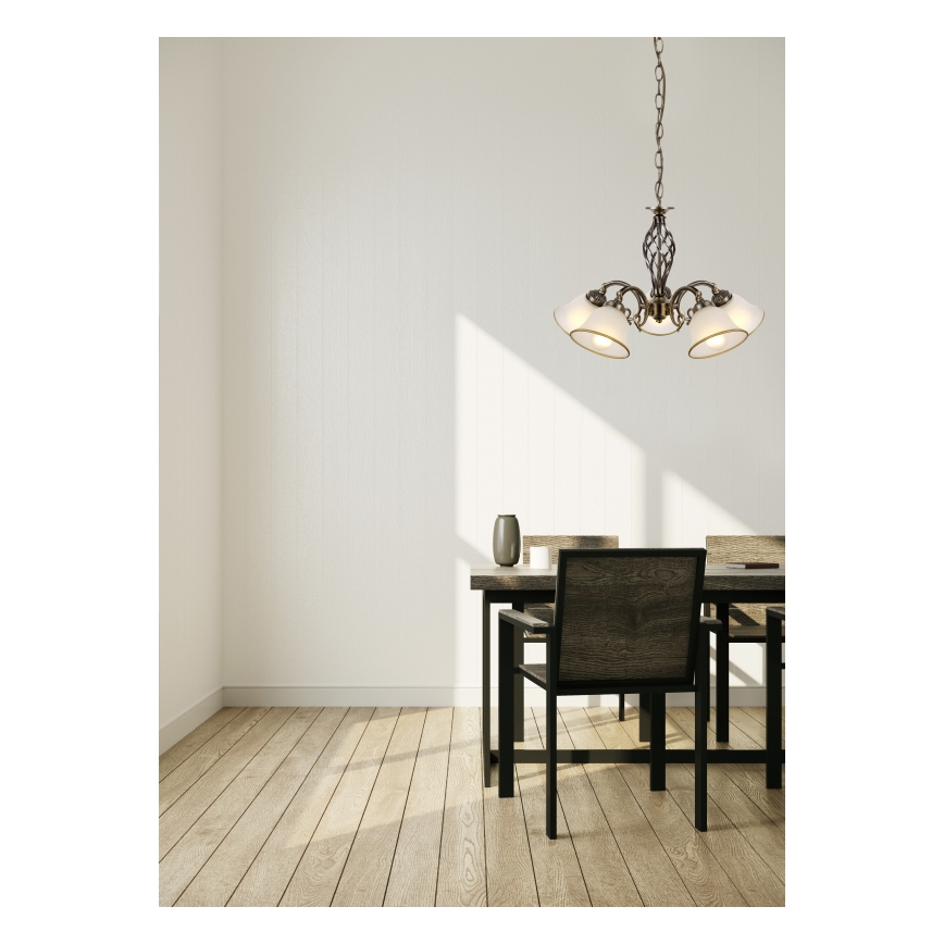 Globo  - Sietynas ant grandinės 5xE27/60W/230V