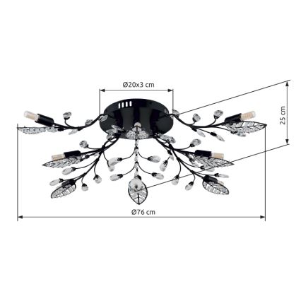 Globo - lubinis šviestuvas 8×G9/5W/230V, skersmuo 76 cm