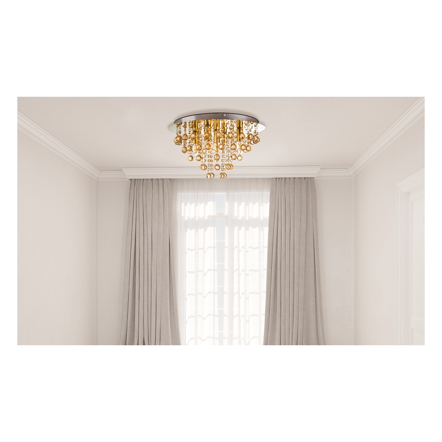 Globo - Lubinis šviestuvas 5xE14/40W/230V diametras 46 cm auksas
