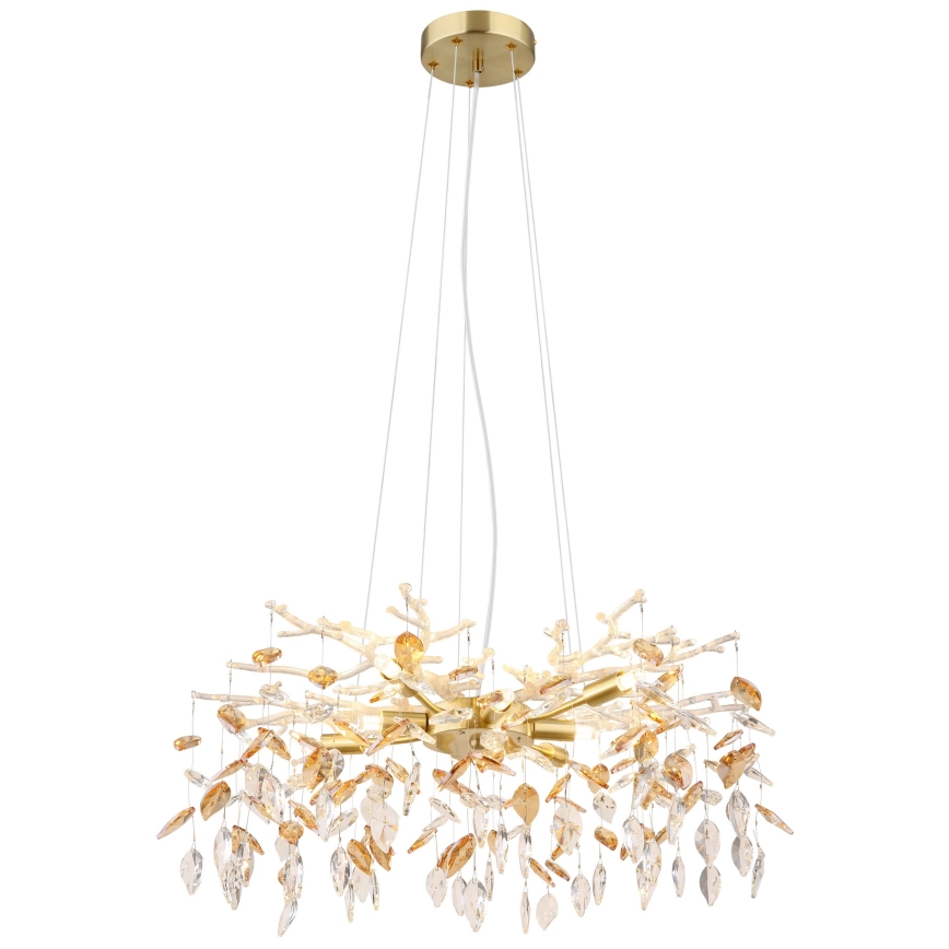 Globo - Pakabinamas sietynas 8xG9/8W/230V diametras 61 cm auksas