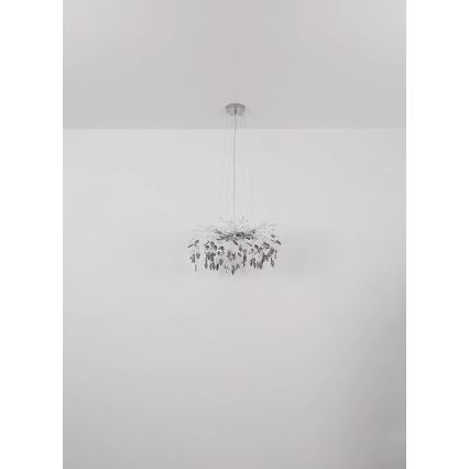 Globo - Pakabinamas sietynas 8xG9/8W/230V diametras 61 cm blizgus chromas