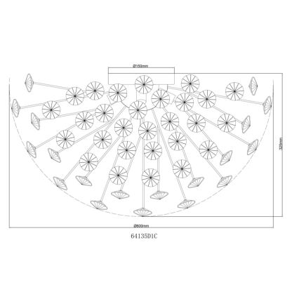 Globo - LED lubinis šviestuvas 6xG9/3,5W/230V diametras 60 cm blizgus chromas