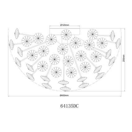 Globo - LED lubinis šviestuvas 4xG9/3,5W/230V diametras 45 cm blizgus chromas