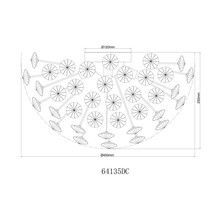 Globo - LED lubinis šviestuvas 4xG9/3,5W/230V diametras 45 cm blizgus chromas