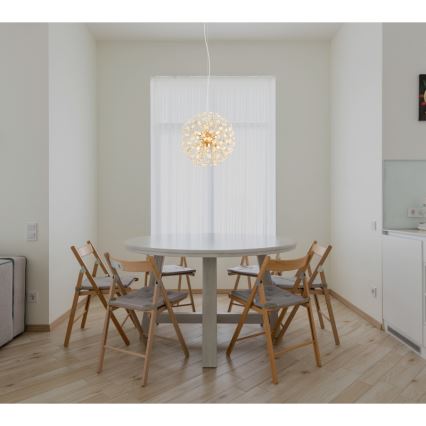 Globo - LED pakabinama liustra ant laido 8xG9/3,5W/230V, Ø 40 cm, auksinė