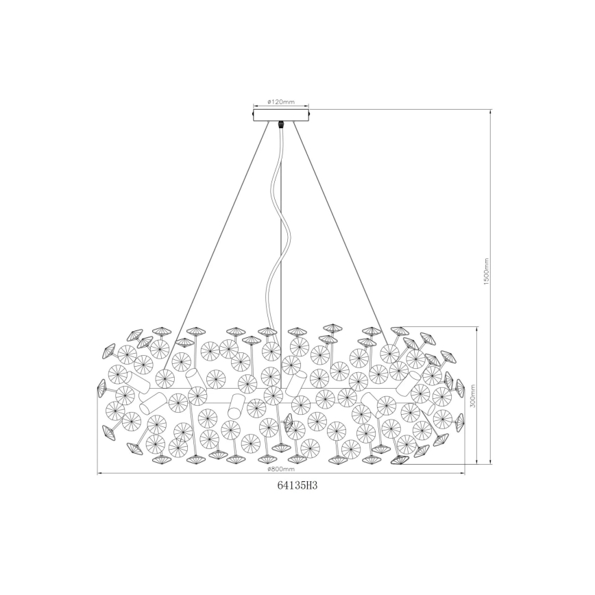 Globo - LED krištolinis sietynas, kabinamas ant virvės 20xG9/3,5W/230V