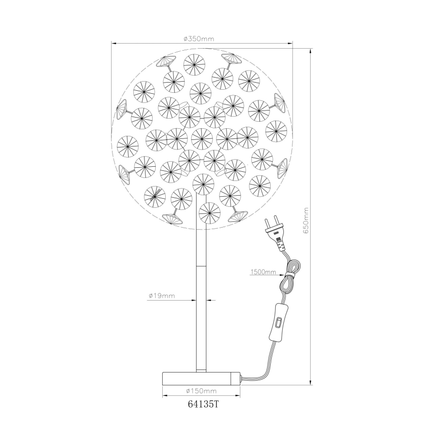Globo - LED stalinis šviestuvas 8xG9/3,5W/230V auksas