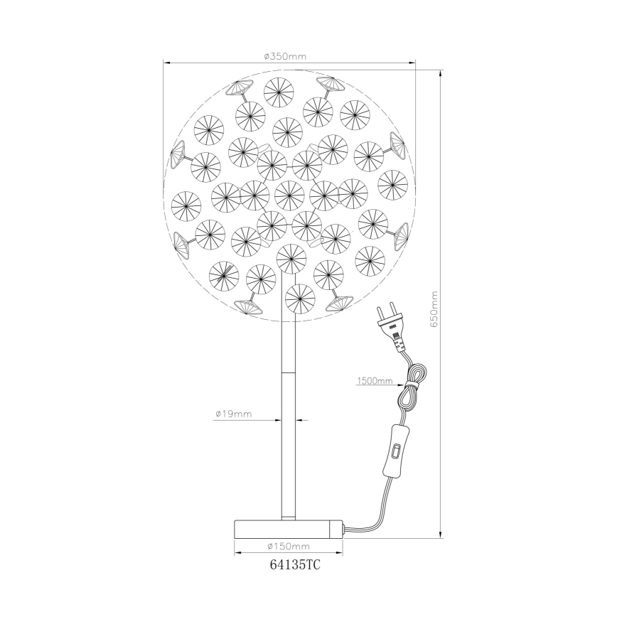 Globo - LED stalinis šviestuvas 8xG9/3,5W/230V blizgus chromas