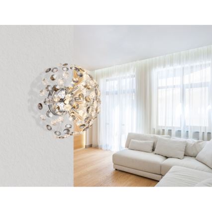 Globo - LED sieninis šviestuvas 6xG9/3,5W/230V blizgus chromas
