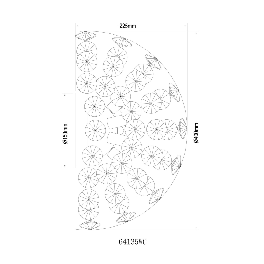 Globo - LED sieninis šviestuvas 6xG9/3,5W/230V blizgus chromas