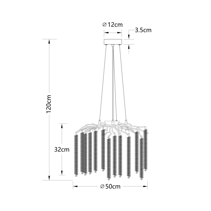 Globo - LED liustra ant laido 6xG9/8W/230V