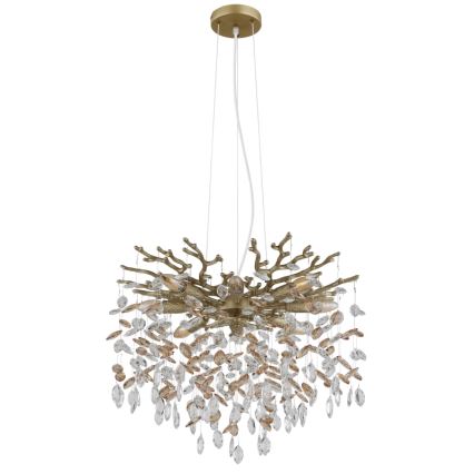 Globo - Pakabinama liustra ant laido 8xE14/40W/230V auksinė