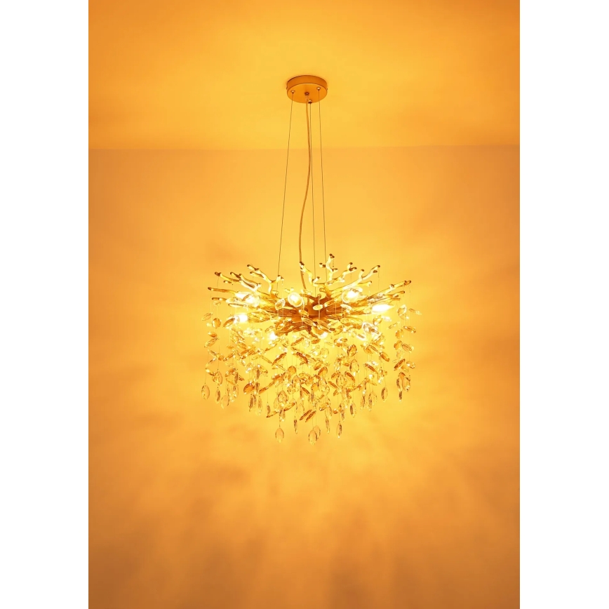 Globo - Pakabinama liustra ant laido 10xE14/40W/230V auksinė