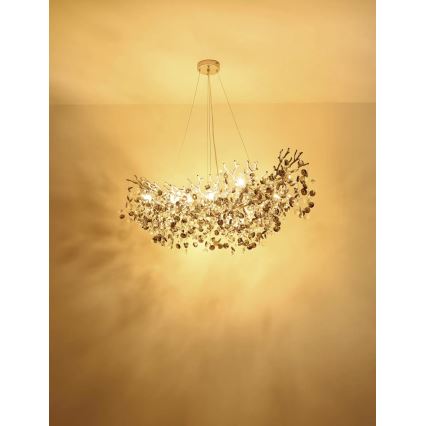 Globo - Pakabinama liustra ant laido 10xE14/40W/230V sidabrinė