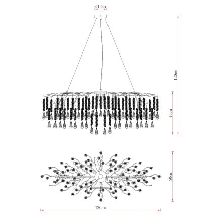 Globo - Pakabinamas šviestuvas ant laido 12xE14/40W/230V