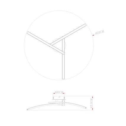 Globo - LED Ant pagrindo montuojamas sietynas 3xLED/6W/230V