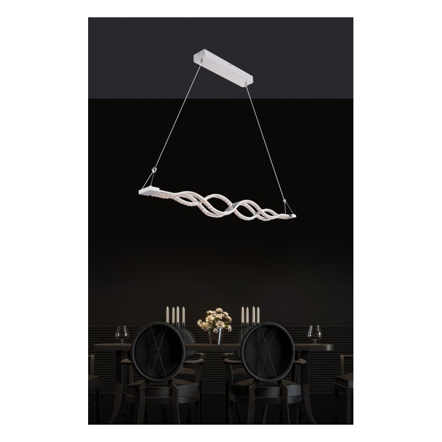 Globo - Reguliuojamas LED pakabinamas liustras ant troselio LED/30W/230V + nuotolinis valdymas