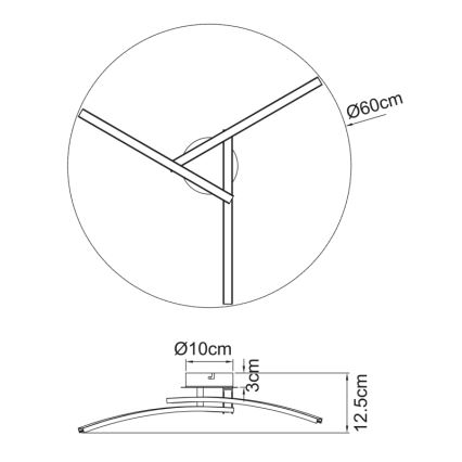 Globo - LED Ant pagrindo montuojamas sietynas 3xLED/6W/230V 3000/4000/6000K