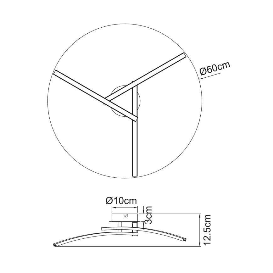Globo - LED Ant pagrindo montuojamas sietynas 3xLED/6W/230V 3000/4000/6000K