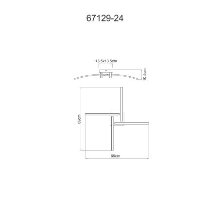 Globo - LED lubinis šviestuvas 4xLED/6W/230V 3000/4000/6000K