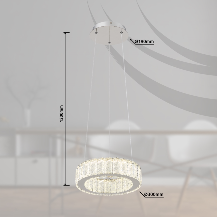 Globo - LED Reguliuojamas pakabinamas sietynas LED/30W/230V 2700-6000K diametras 30 cm + nuotolinio valdymo pultas