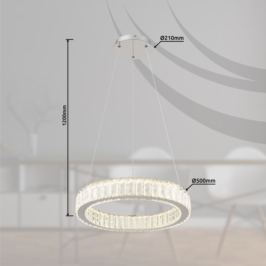 Globo - LED reguliuojamas šviestuvas ant laido LED/50W/230V 2700-6000K skersmuo 50 cm + nuotolinio valdymo pultas