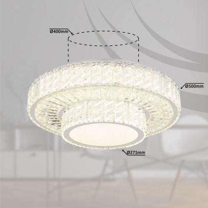 Globo - LED reguliuojamas lubų šviestuvas LED/50W/230V 2700-6000K skersmuo 50 cm + nuotolinio valdymo pultas