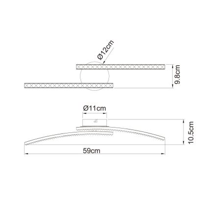 Globo - LED Vonios ant pagrindo montuojamas sietynas 2xLED/6W/230V IP44