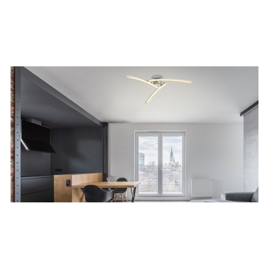Globo - LED Vonios ant pagrindo montuojamas sietynas 3xLED/6W/230V IP44