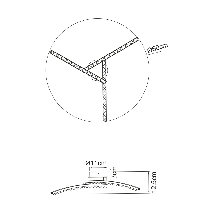 Globo - LED Vonios ant pagrindo montuojamas sietynas 3xLED/6W/230V IP44