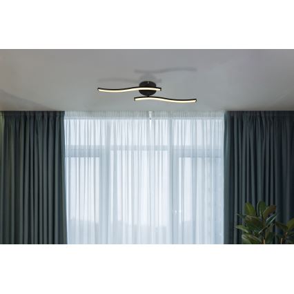 Globo - LED Ant pagrindo montuojamas sietynas LED/12W/230V 3000K juoda
