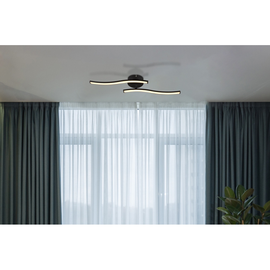 Globo - LED Ant pagrindo montuojamas sietynas LED/12W/230V 3000K juoda