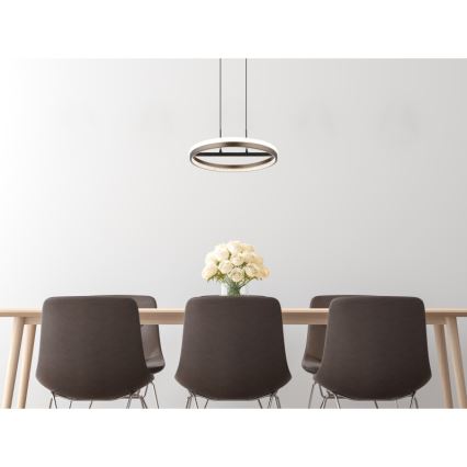Globo - LED Pakabinamas sietynas LED/40W/230V 3000/4000/6000K diametras 39,7 cm ruda