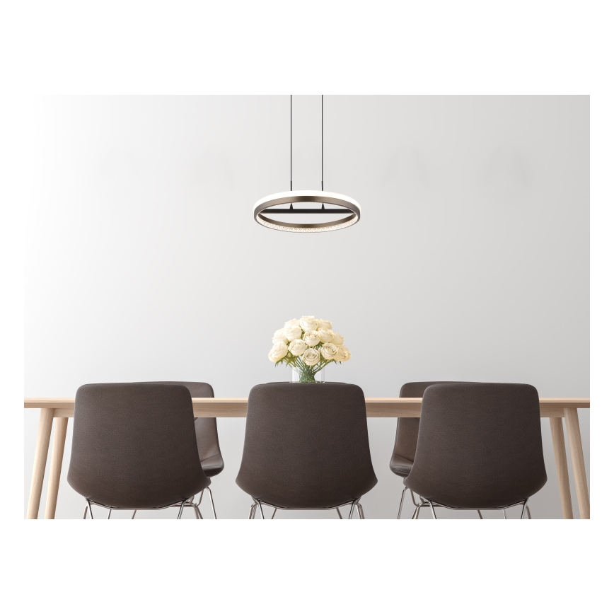 Globo - LED Pakabinamas sietynas LED/40W/230V 3000/4000/6000K diametras 39,7 cm ruda