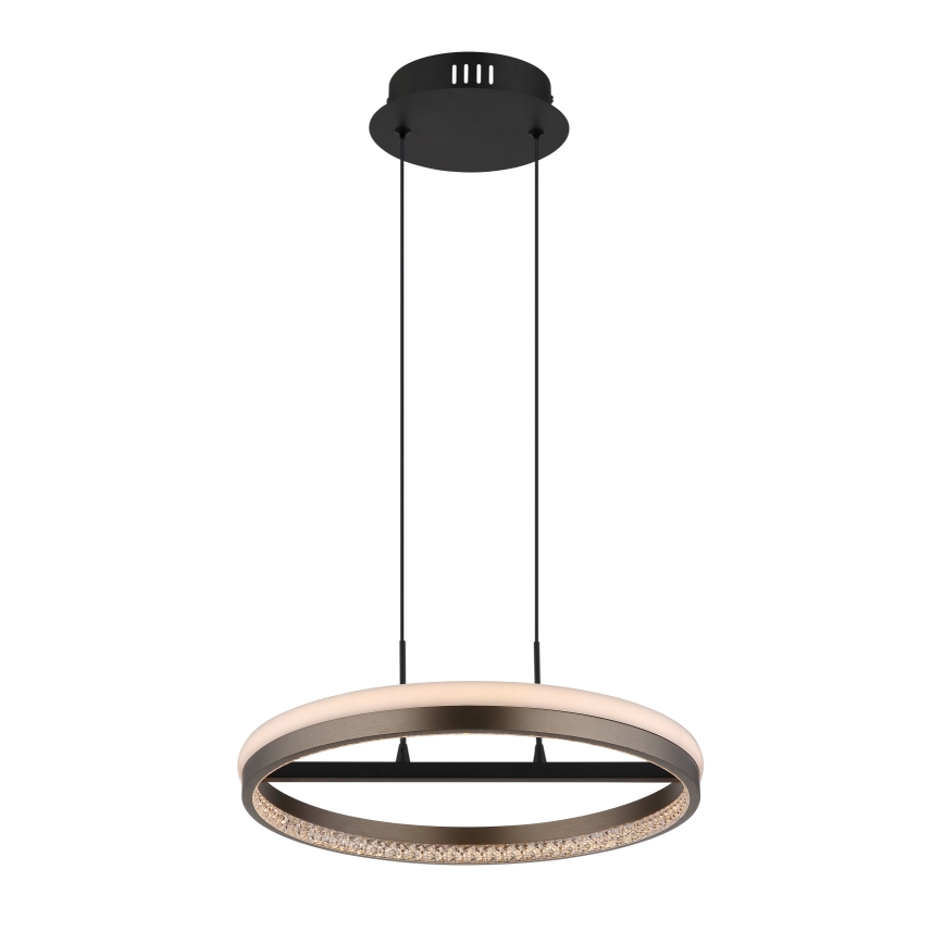 Globo - LED Pakabinamas sietynas LED/40W/230V 3000/4000/6000K diametras 39,7 cm ruda