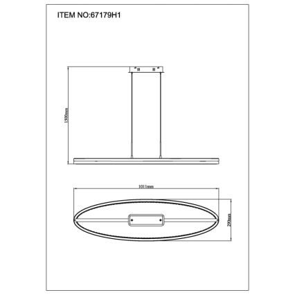 Globo - LED pakabinama liustra ant laido LED/60W/230V 3000/4000/6000K