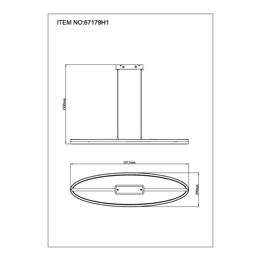 Globo - LED pakabinama liustra ant laido LED/60W/230V 3000/4000/6000K