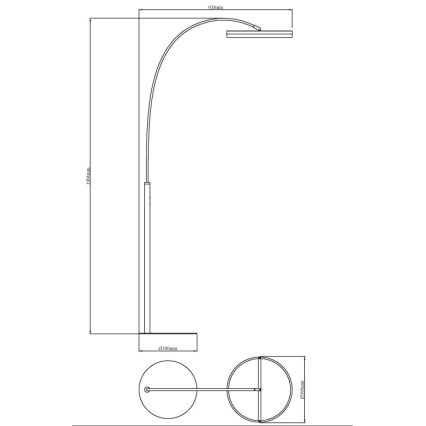 Globo - jutiklinė reguliuojamo ryškumo LED grindinė lempa LED/24W/230V 3000/4000/6000K
