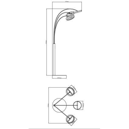 Globo - jutiklinė reguliuojamo ryškumo grindinė LED lempa LED/48W/230V 3000/4000/6000K