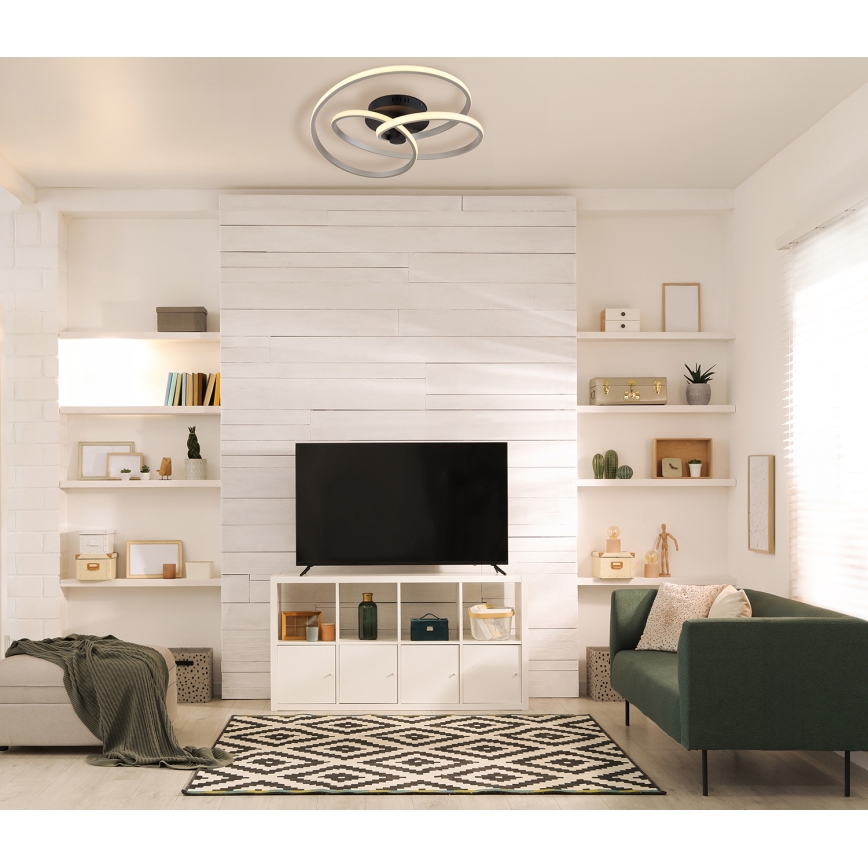 Globo - LED Ant pagrindo montuojamas sietynas LED/40W/230V 3000K matinis chromas/juoda