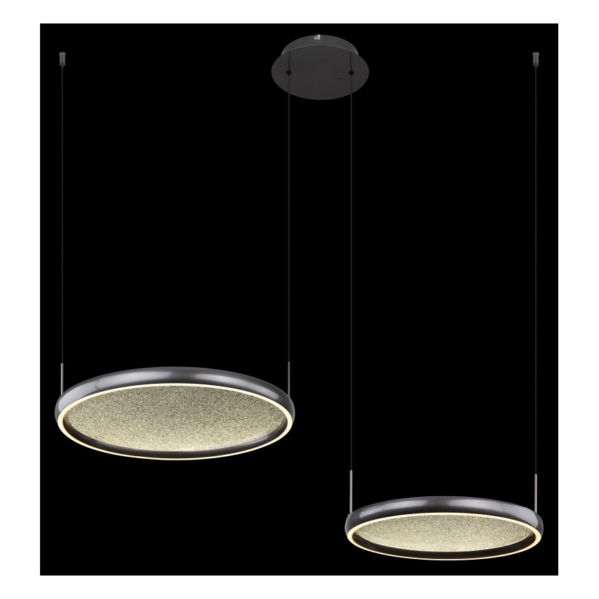 Globo - LED Reguliuojamas pakabinamas sietynas LED/50W/230V 2700-6000K juoda + nuotolinio valdymo pultas