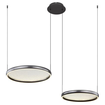 Globo - LED Reguliuojamas pakabinamas sietynas LED/50W/230V 2700-6000K juoda + nuotolinio valdymo pultas