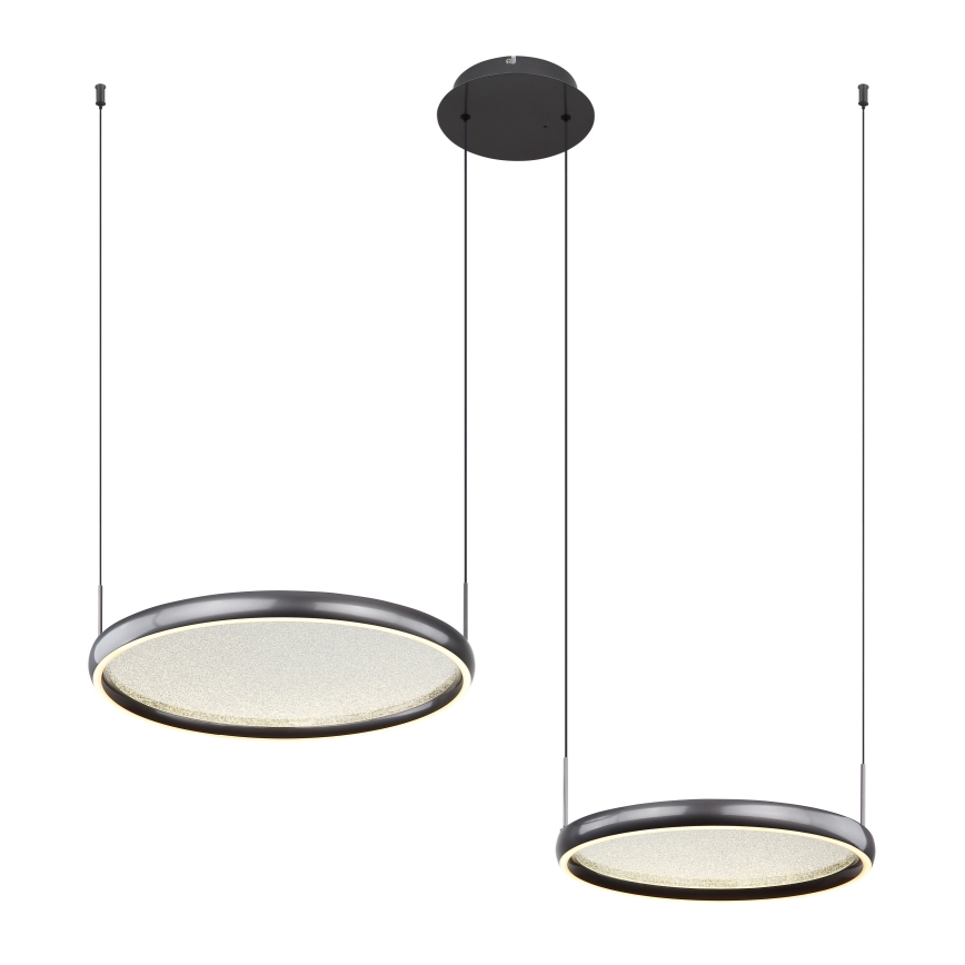 Globo - LED Reguliuojamas pakabinamas sietynas LED/50W/230V 2700-6000K juoda + nuotolinio valdymo pultas