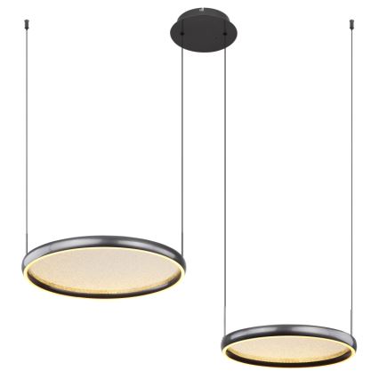 Globo - LED Reguliuojamas pakabinamas sietynas LED/50W/230V 2700-6000K juoda + nuotolinio valdymo pultas
